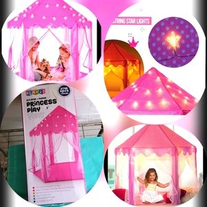 Play tent with fairy lights